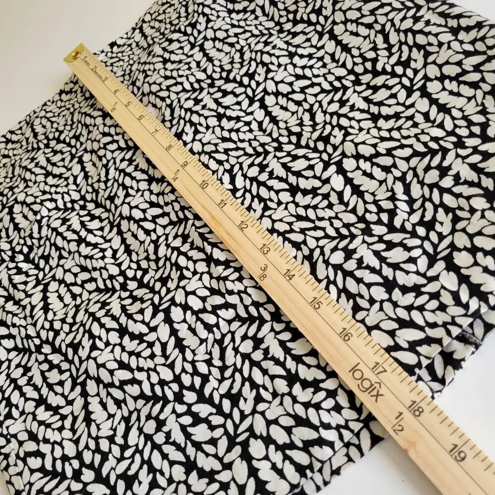 4P LOFT COTTON LINED BLACK & WHITE ZIP SKIRT 4 PETITE - Picture 4 of 11